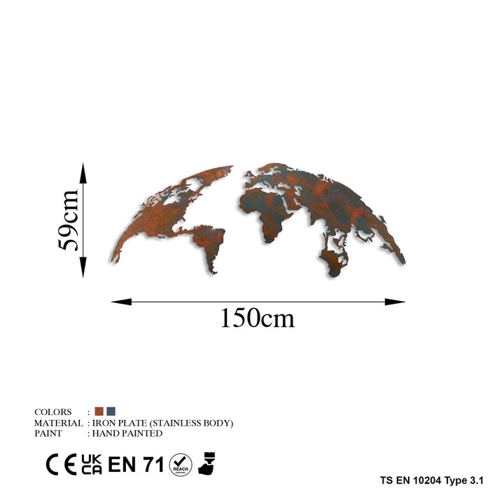 Wallity World Map Medium - 2